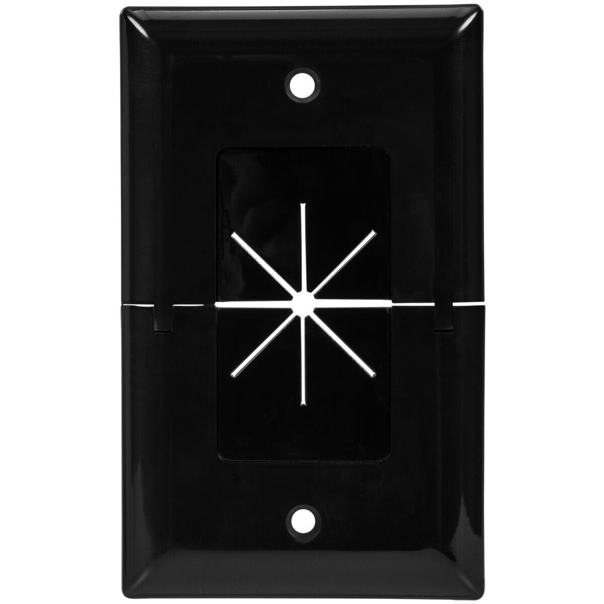 450017BK Split Plate with Flexible Opening Black